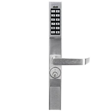 AlarmLock: Trilogy DL1200 Narrow Style Keypad Lever Lock / Satin Chrome 26D